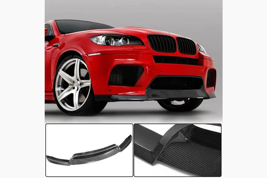 BMW X6 E71 2008–2014 Etupuskurin lip-spoileri Lip V1 (X6M, hiilikuitu) Image
