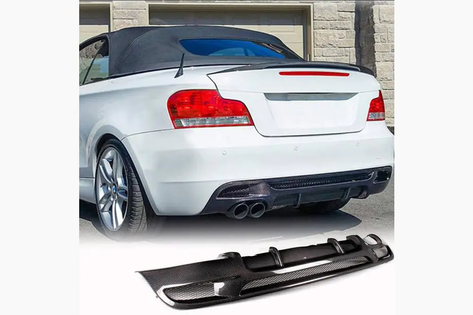 BMW 1-sarja E81/E82/E87/E88 2004–2011 Takapuskurin diffuusori V1 (E82/E88 M-Sport, hiilikuitu) Image