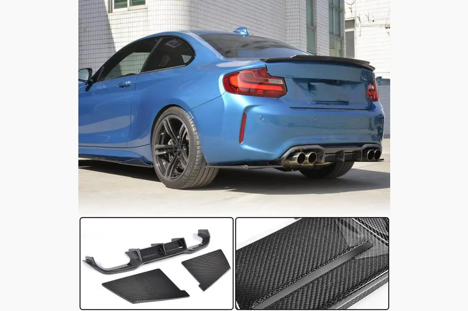 BMW 2-sarja F22/F23 2014–2021 Takapuskurin diffuusori V3 (F87 M2/M2C, hiilikuitu) Image