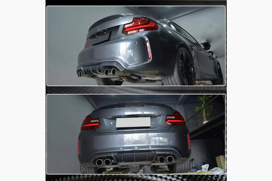 BMW 2-sarja F22/F23 2014–2021 Takapuskurin diffuusori V5 (F87 M2/M2C, hiilikuitu) Kuva 6