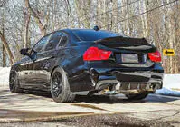 BMW 3-sarja E90/E91 2005–2011 Takapuskurin diffuusori V1 (E90 M-Sport, hiilikuitu) kuva 2