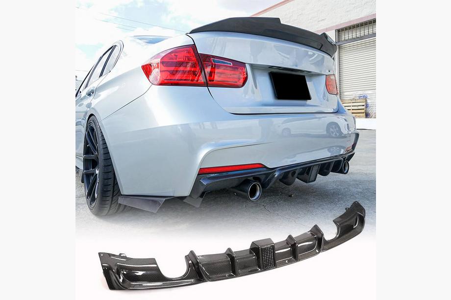 BMW 3-sarja F30/F31 2012–2019 Takapuskurin diffuusori V2 (F30 M-Sport, hiilikuitu) Kuva 1