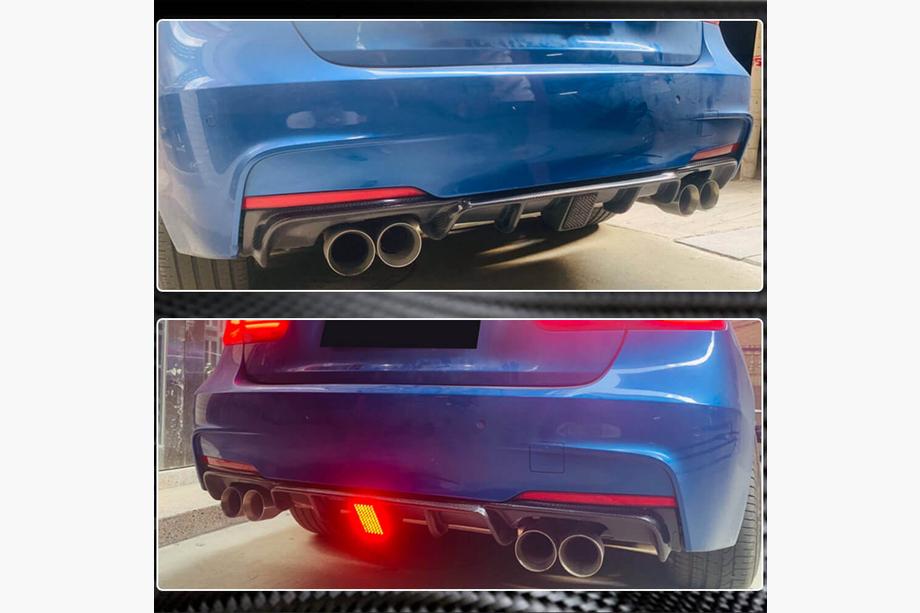 BMW 3-sarja F30/F31 2012–2019 Takapuskurin diffuusori V2 (F30 M-Sport, hiilikuitu) Kuva 12