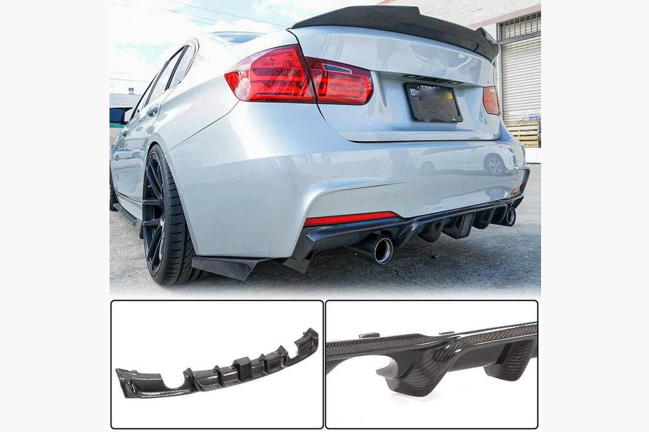 BMW 3-sarja F30/F31 2012–2019 Takapuskurin diffuusori V2 (F30 M-Sport, hiilikuitu) Kuva 14
