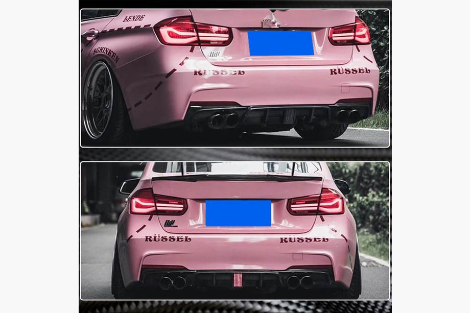 BMW 3-sarja F30/F31 2012–2019 Takapuskurin diffuusori V2 (F30 M-Sport, hiilikuitu) Kuva 17