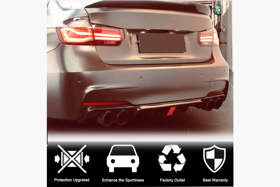BMW 3-sarja F30/F31 2012–2019 Takapuskurin diffuusori V2 (F30 M-Sport, hiilikuitu) Kuva 18