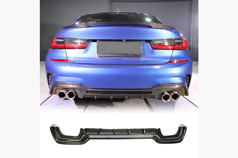 BMW 3-sarja G20/G21 2018– Takapuskurin diffuusori V2 (M-Sport 2018-2022, hiilikuitu) Image