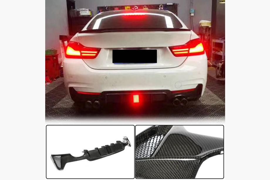 BMW 4-sarja F32/F33/F36 2012–2020 Takapuskurin diffuusori V7 (M-Sport, hiilikuitu) Kuva 1