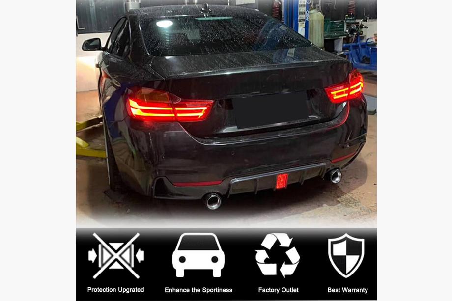 BMW 4-sarja F32/F33/F36 2012–2020 Takapuskurin diffuusori V7 (M-Sport, hiilikuitu) Kuva 6