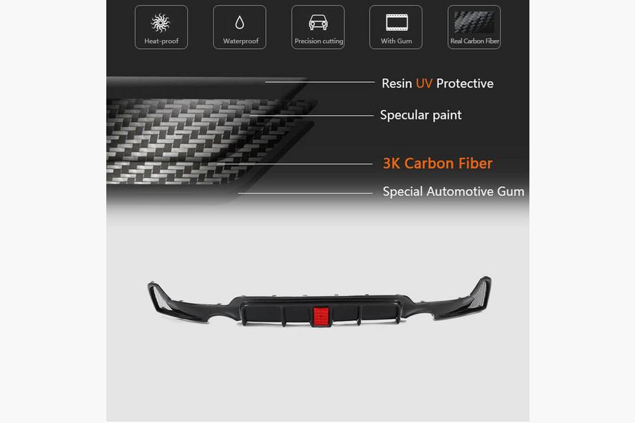 BMW 4-sarja F32/F33/F36 2012–2020 Takapuskurin diffuusori V7 (M-Sport, hiilikuitu) Kuva 9