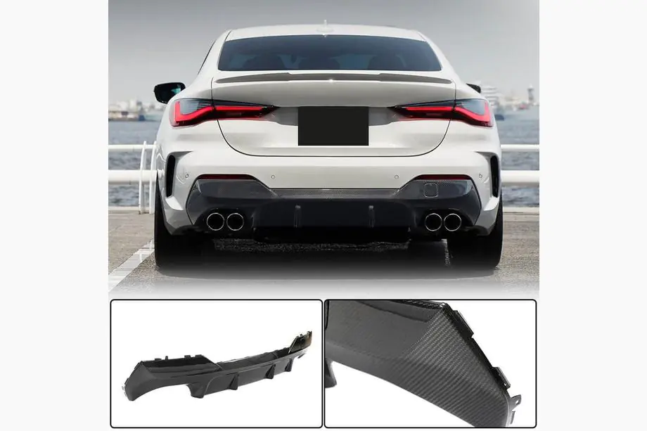 BMW 4-sarja G22/23/26 2020– Takapuskurin diffuusori V2 (G22/G23 M-Sport, hiilikuitu) Image