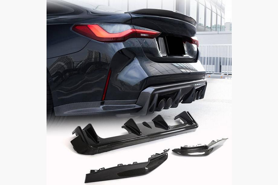 BMW 4-sarja G22/23/26 2020– Takapuskurin diffuusori V5 (G82/G83, hiilikuitu) Kuva 1