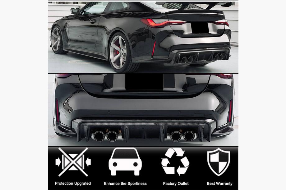 BMW 4-sarja G22/23/26 2020– Takapuskurin diffuusori V5 (G82/G83, hiilikuitu) Kuva 2