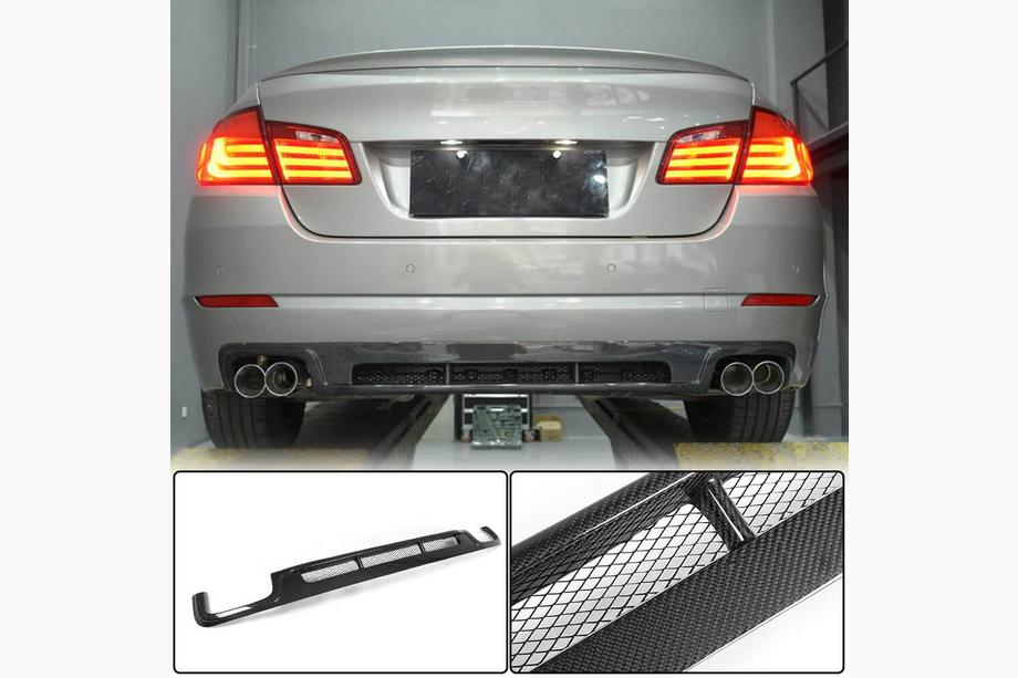 BMW 5-sarja F10/F11 2010–2016 Takapuskurin diffuusori (F10 Base 2010-2013, hiilikuitu) Kuva 1