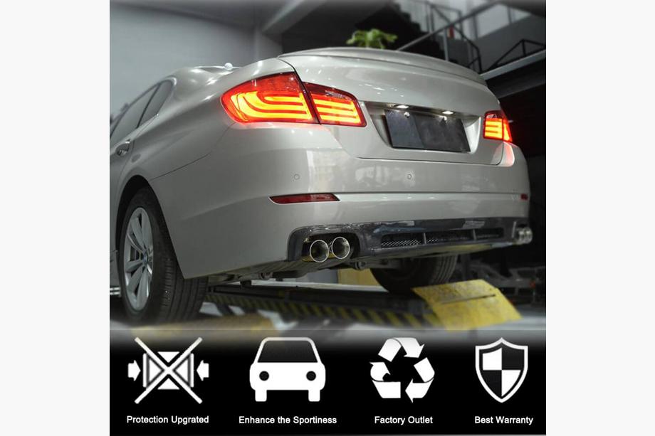 BMW 5-sarja F10/F11 2010–2016 Takapuskurin diffuusori (F10 Base 2010-2013, hiilikuitu) Kuva 2