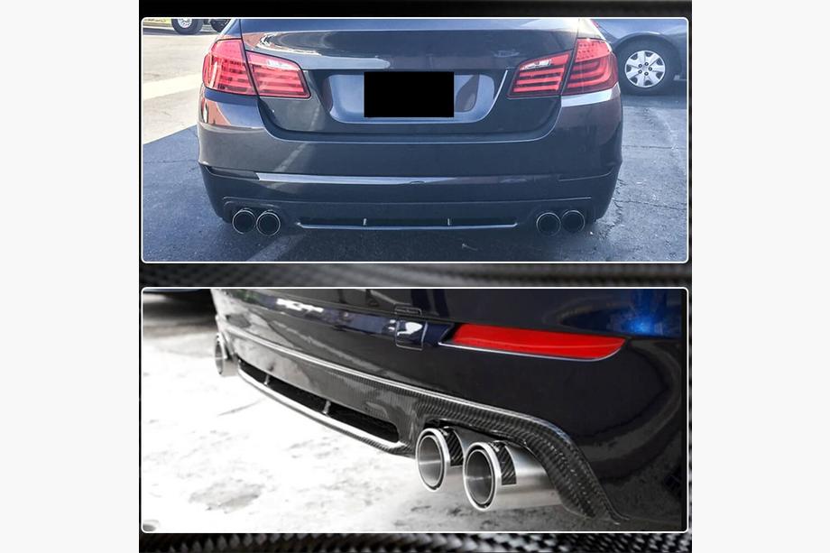 BMW 5-sarja F10/F11 2010–2016 Takapuskurin diffuusori (F10 Base 2010-2013, hiilikuitu) Kuva 4