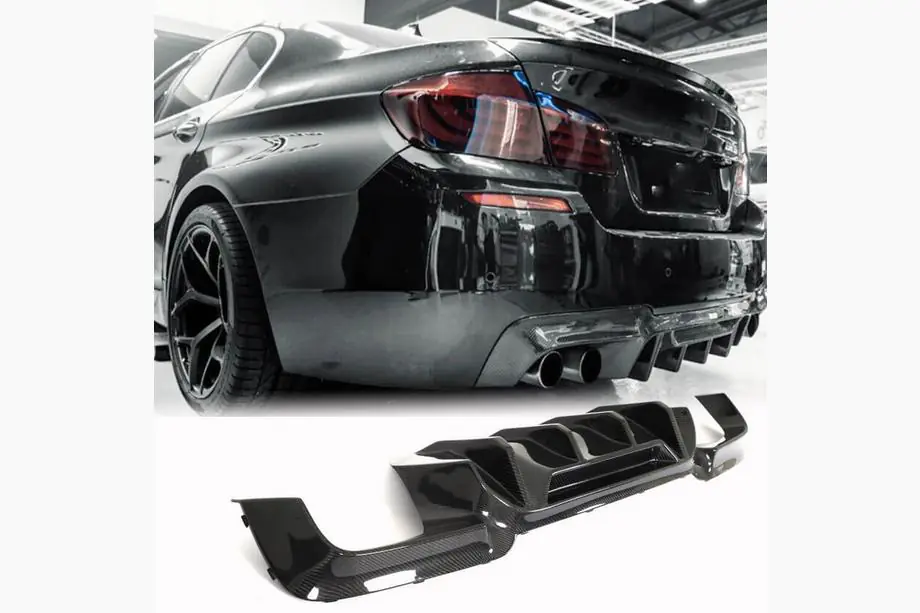 BMW 5-sarja F10/F11 2010–2016 Takapuskurin diffuusori V3 (F10 M5, hiilikuitu) Kuva 1