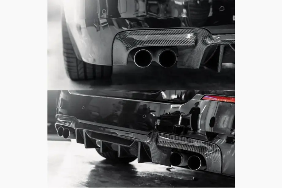 BMW 5-sarja F10/F11 2010–2016 Takapuskurin diffuusori V3 (F10 M5, hiilikuitu) Kuva 2