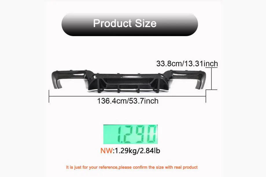 BMW 5-sarja F10/F11 2010–2016 Takapuskurin diffuusori V3 (F10 M5, hiilikuitu) Kuva 4