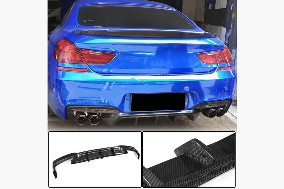 BMW 6-sarja F12/F13/F06 2011–2018 Takapuskurin diffuusori V1 (M-Sport/M6, hiilikuitu) Image