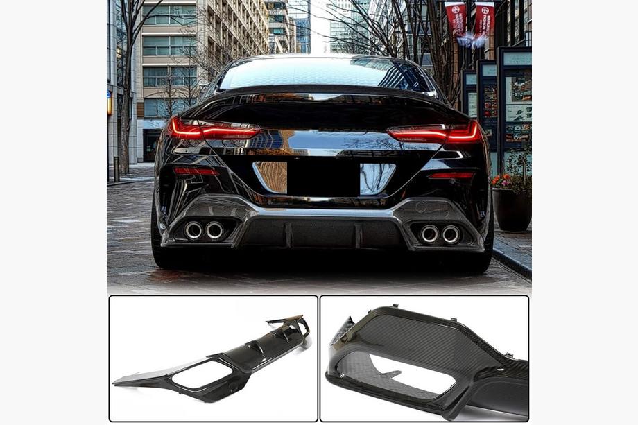 BMW 8-sarja G14/G15/G16 2018– Takapuskurin diffuusori V2 (G16 M-Sport, hiilikuitu) Image