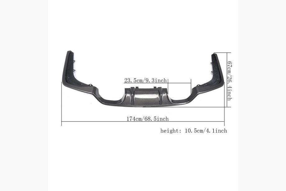 BMW 4-sarja F32/F33/F36 2012–2020 Takapuskurin diffuusori V2 (F82/F83, hiilikuitu) Image