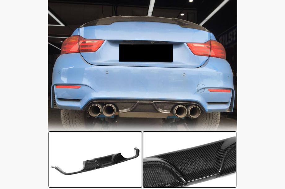 BMW 4-sarja F32/F33/F36 2012–2020 Takapuskurin diffuusori V7 (F82/F83, hiilikuitu) Kuva 1