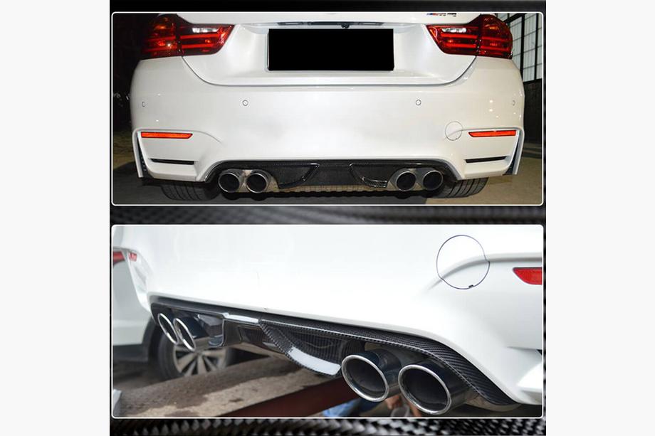 BMW 4-sarja F32/F33/F36 2012–2020 Takapuskurin diffuusori V7 (F82/F83, hiilikuitu) Kuva 3