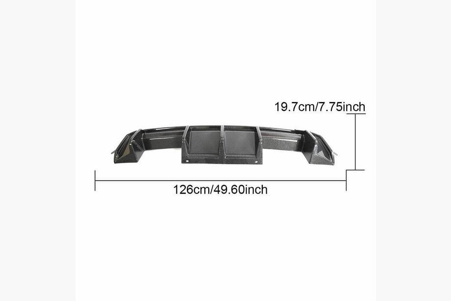 BMW 4-sarja G22/23/26 2020– Takapuskurin diffuusori V1 (G82/G83, hiilikuitu) Kuva 14