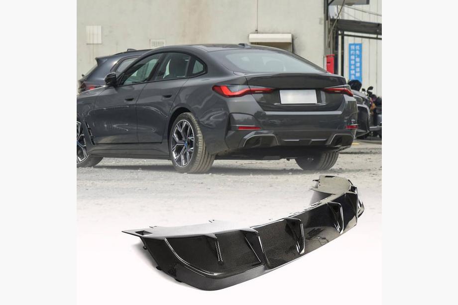 BMW 4-sarja G22/23/26 2020– Takapuskurin diffuusori V1 (i4 G26 M-Sport, hiilikuitu) Image