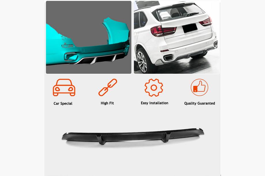 BMW X5 F15 2013–2018 Takapuskurin diffuusori V1 (M-Sport, hiilikuitu) Kuva 3