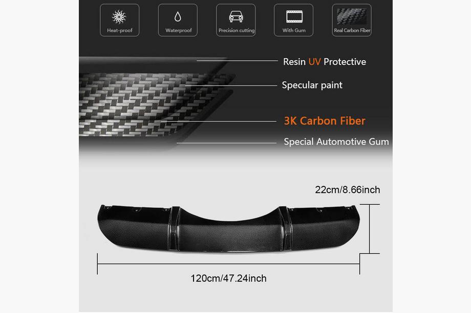 BMW X5 F15 2013–2018 Takapuskurin diffuusori V2 (M-Sport, hiilikuitu) Image
