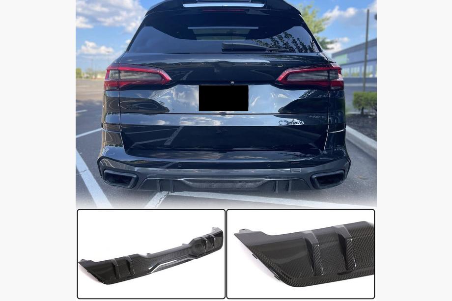 BMW X5 G05 2019–2026 Takapuskurin diffuusori V1 (2018-2022, aito hiilikuitu) Image