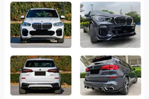 BMW X5 G05 2019–2026 Takapuskurin diffuusori V2 (2018-2022, kiiltävä musta) kuva 4