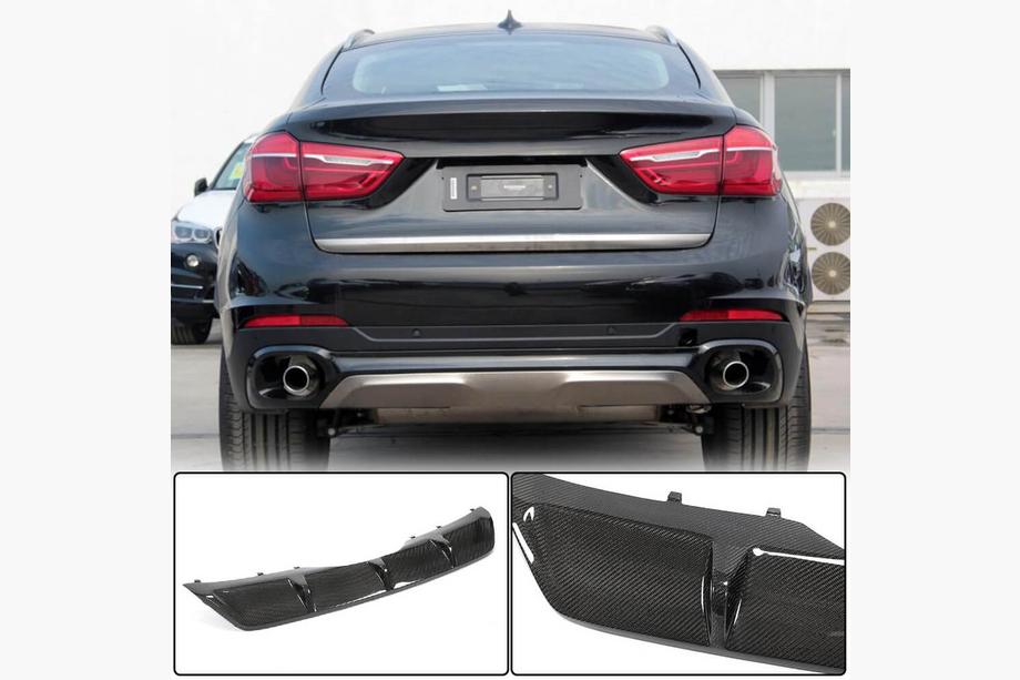 BMW X6 F16 2014–2019 Takapuskurin diffuusori V1 (Base, hiilikuitu) Image