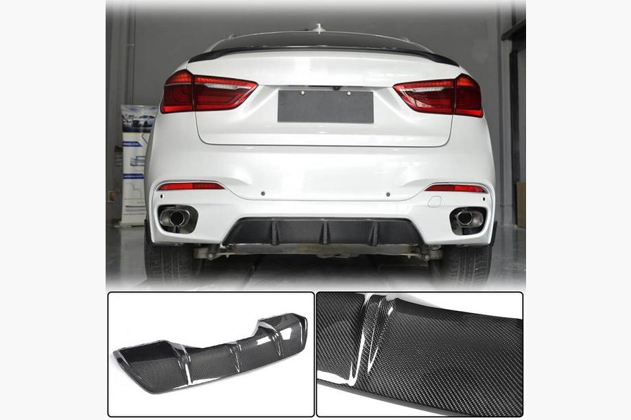 BMW X6 F16 2014–2019 Takapuskurin diffuusori V2 (M-Sport, hiilikuitu) Image