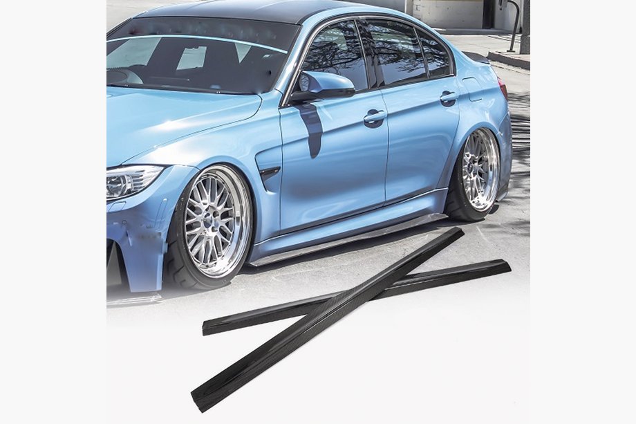 BMW 3-sarja F30/F31 2012–2019 Kylkihelman jatkeet V2 (M3-helmoihin, hiilikuitu) Kuva 1