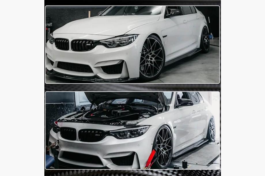 BMW 3-sarja F30/F31 2012–2019 Kylkihelman jatkeet V2 (M3-helmoihin, hiilikuitu) Kuva 4