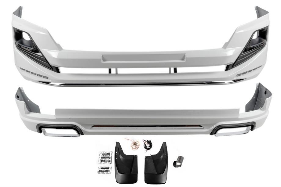 Toyota Land Cruiser Prado 150 2009–2023 Etu- ja takapuskurin lipat Luxury (2013-2017) Valkoinen väri Kuva 2
