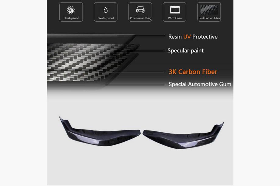 BMW 5-sarja G30/G31 2017–2023 Etupuskurin lipat Flap V3 (M-Sport 2017-2020, hiilikuitu) Kuva 5