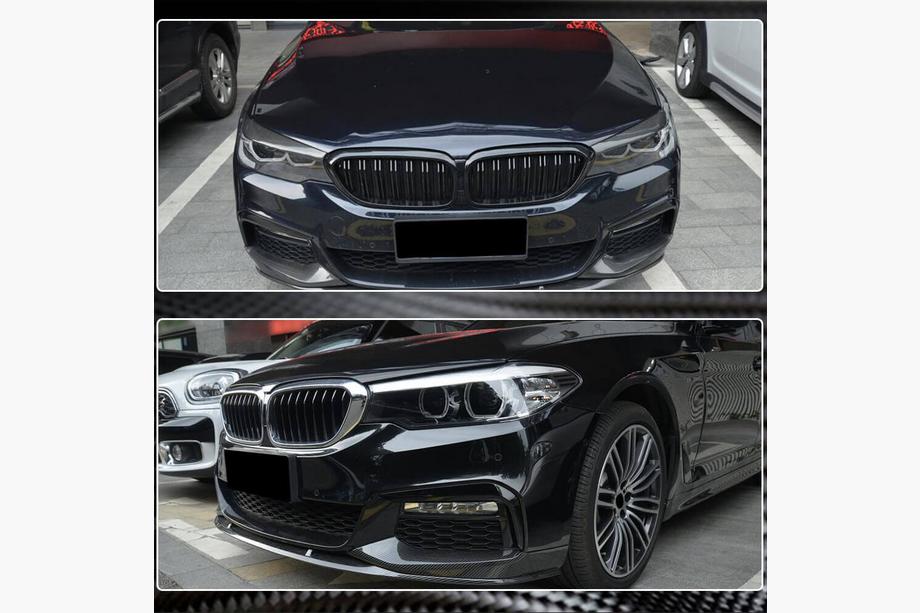 BMW 5-sarja G30/G31 2017–2023 Etupuskurin flapsit, hiilikuitu V4 (M-Sport 2017-2020) Kuva 5