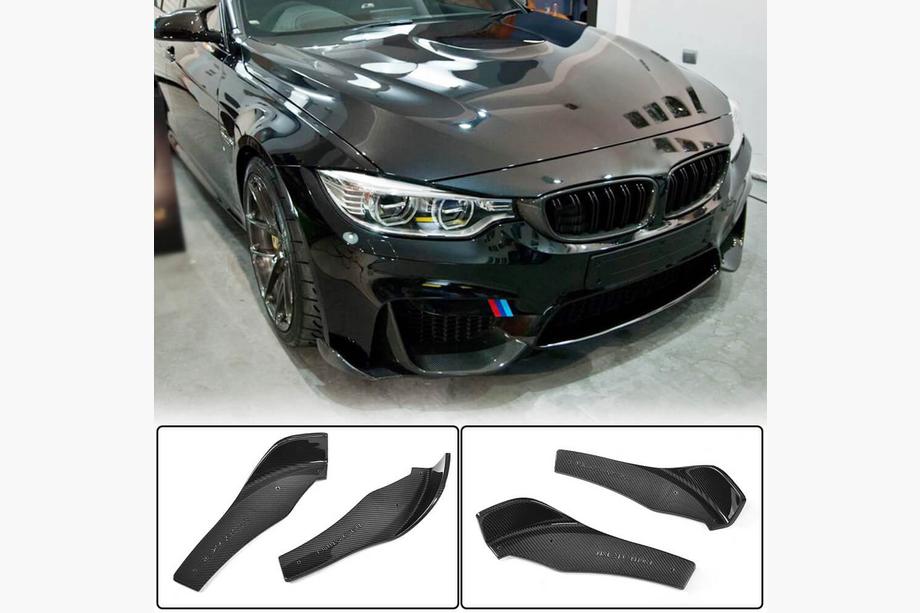 BMW 3-sarja F30/F31 2012–2019 Etupuskurin lip-spoileri Flap V2 (F80, hiilikuitu) Image