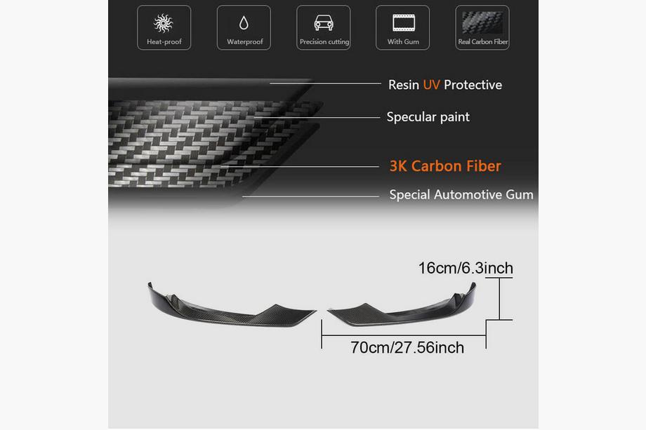 BMW 4-sarja F32/F33/F36 2012–2020 Etupuskurin flapit Flap V2 (F82/F83, hiilikuitu) Kuva 5