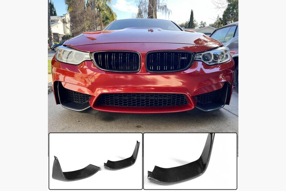 BMW 4-sarja F32/F33/F36 2012–2020 Etupuskurin lipat Flap V3 (F82/F83, hiilikuitu) Kuva 1