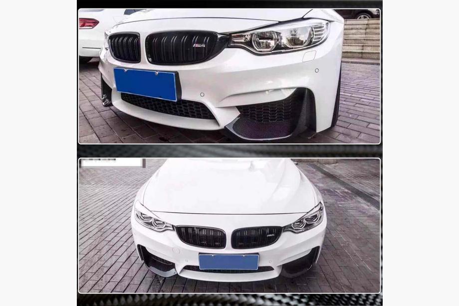 BMW 4-sarja F32/F33/F36 2012–2020 Etupuskurin lipat Flap V3 (F82/F83, hiilikuitu) Kuva 5