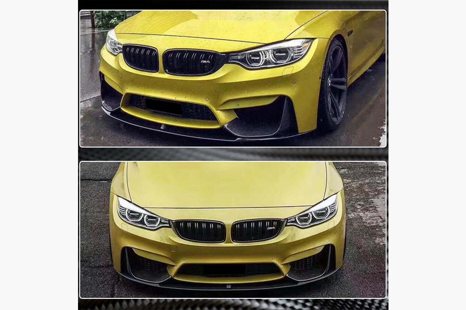 BMW 4-sarja F32/F33/F36 2012–2020 Etupuskurin lipat Flap V3 (F82/F83, hiilikuitu) Kuva 6