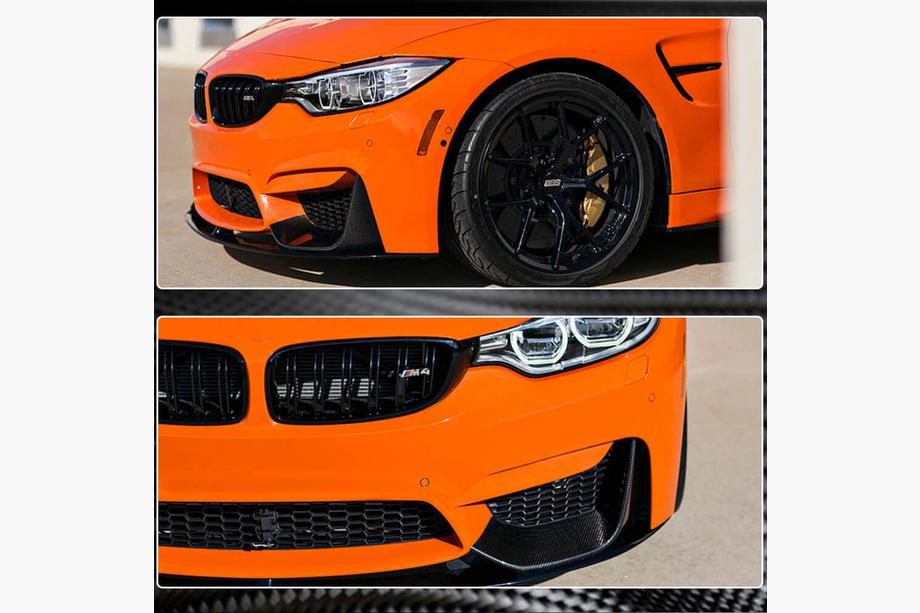 BMW 4-sarja F32/F33/F36 2012–2020 Etupuskurin lipat Flap V3 (F82/F83, hiilikuitu) Kuva 9