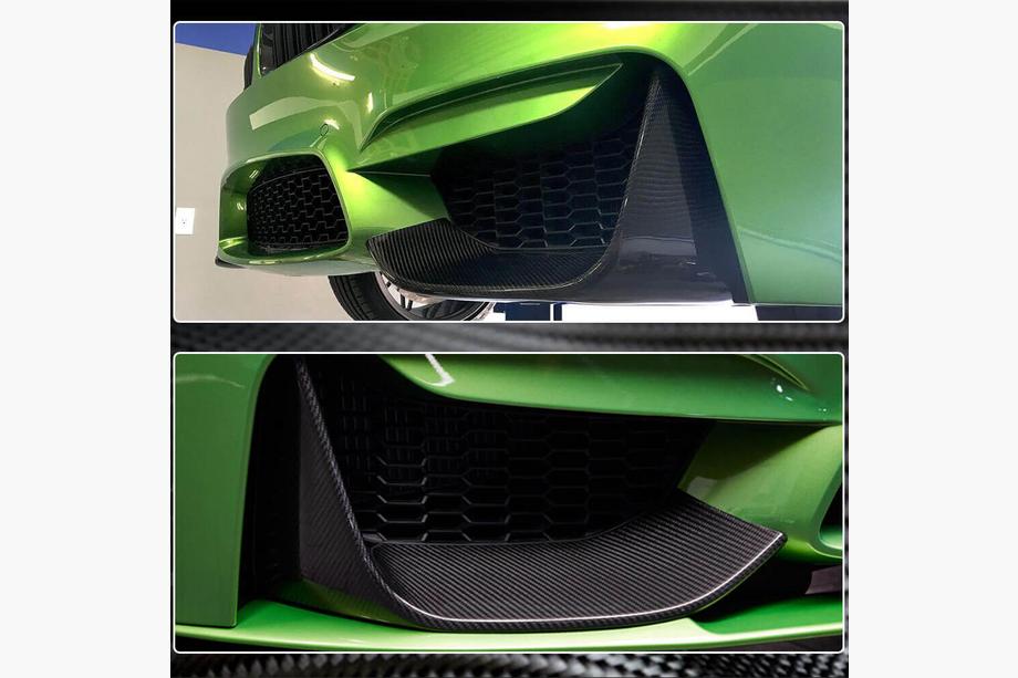 BMW 4-sarja F32/F33/F36 2012–2020 Etupuskurin lipat Flap V3 (F82/F83, hiilikuitu) Kuva 10