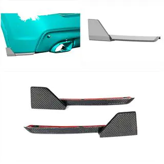 Takapuskurin Flap-flapit (alkuperäiseen M-Sport 2018-2021, hiilikuitu) kuva 2