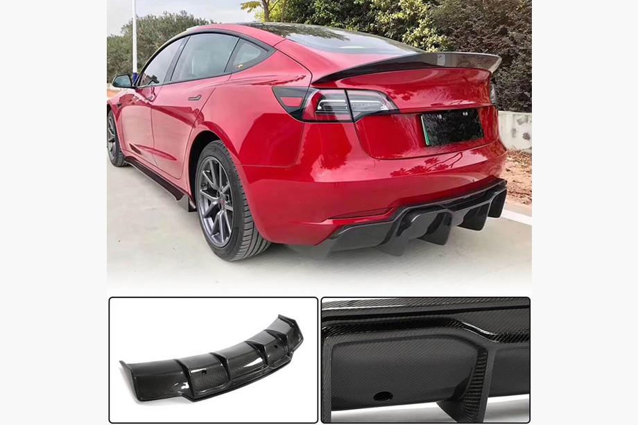 Tesla Model 3 2017– Takapuskurin diffuusori FRP V5 (2016-2022) Image